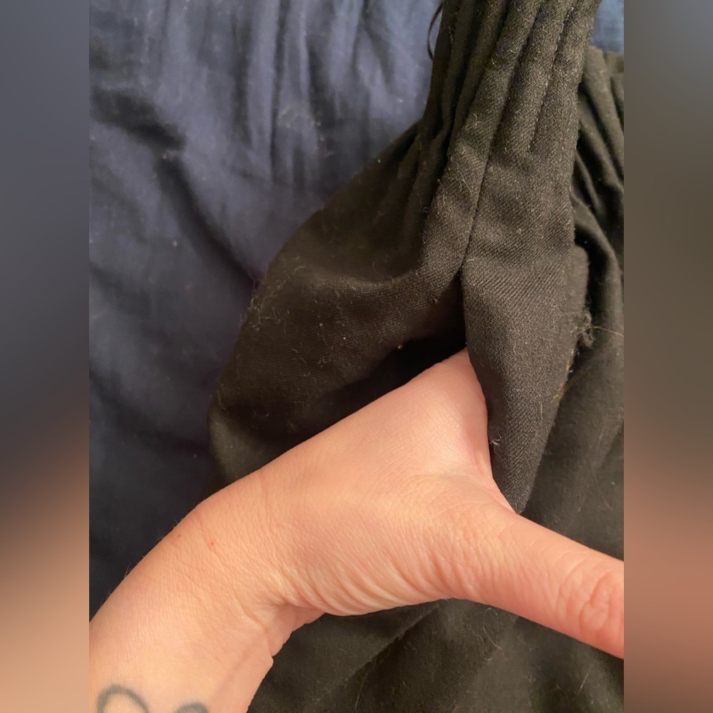 Madewell J Crew Factory Black Linen Blend “City” Skirt Paperbag Waist Officewear - Picture 8 of 9